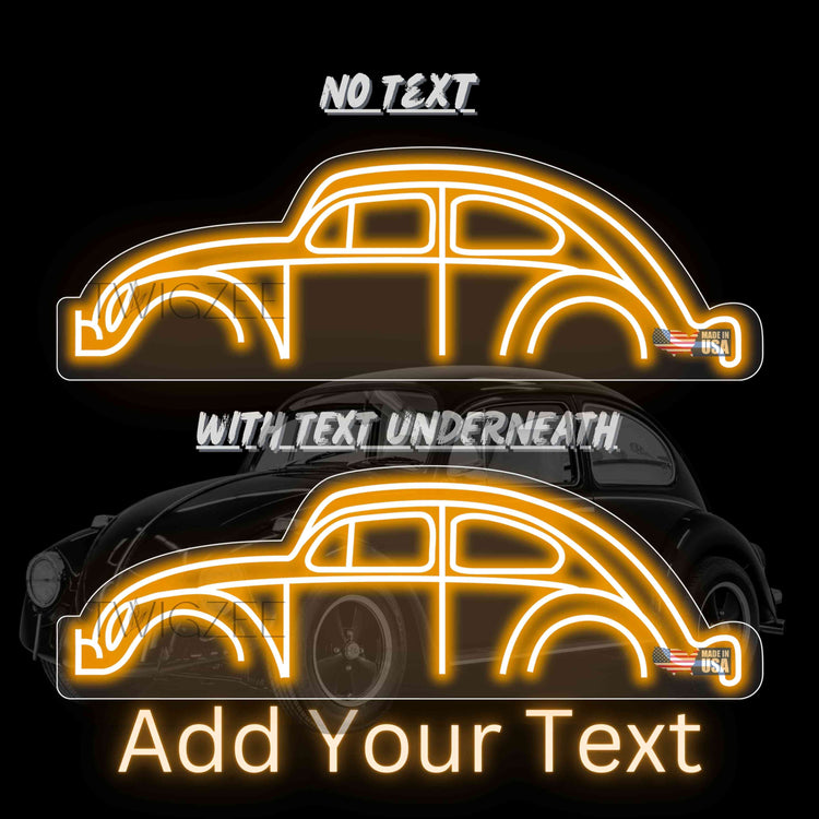 Car Neon Silhouette Sign I Garage Neon I Mancave Neon I Race Car Neon I Gift for Auto Lovers I Car Enthusiast Gift I Classic Beetle