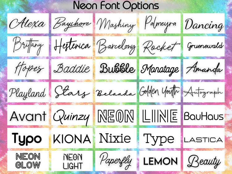 The Julia I Custom Neon Sign