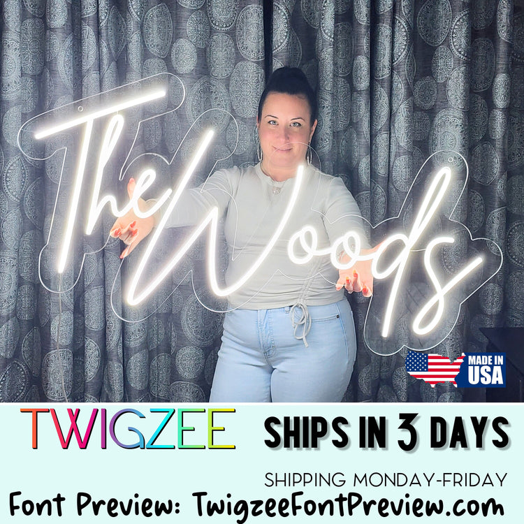 The Double Name Neon Sign I Custom Neon Sign | Neon Bedroom Sign | Neon Light | Personalized Gifts | Wedding Backdrop | Name Signs | Wedding Neon Sign | Made in USA