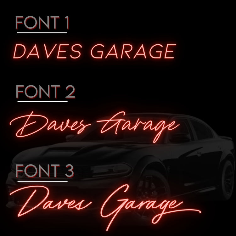 Car Neon Silhouette Sign I Garage Neon I Mancave Neon I Race Car Neon I Gift for Auto Lovers I Car Enthusiast's Perfect Present I USA