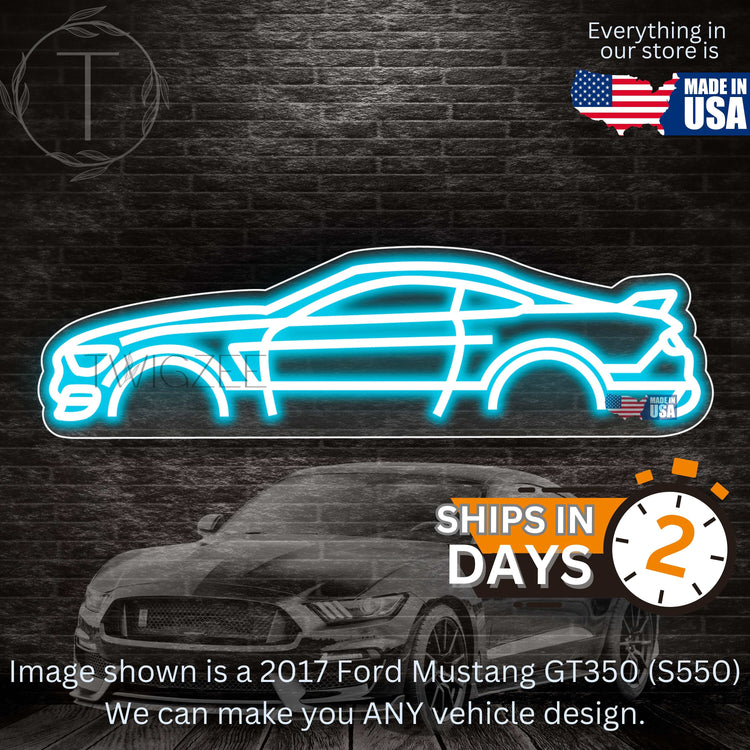 2017 Ford Mustang GT350 Neon Silhouette Sign I Garage Neon I Mancave Neon I Race Car Neon I Gift for Auto Lovers I Car Enthusiast Gift