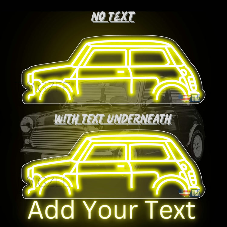 Mini Cooper Classic Neon Silhouette Sign I  Garage Neon I  Mancave Neon I Race Car Neon I Gift for Auto Lovers I Car Enthusiast Gift
