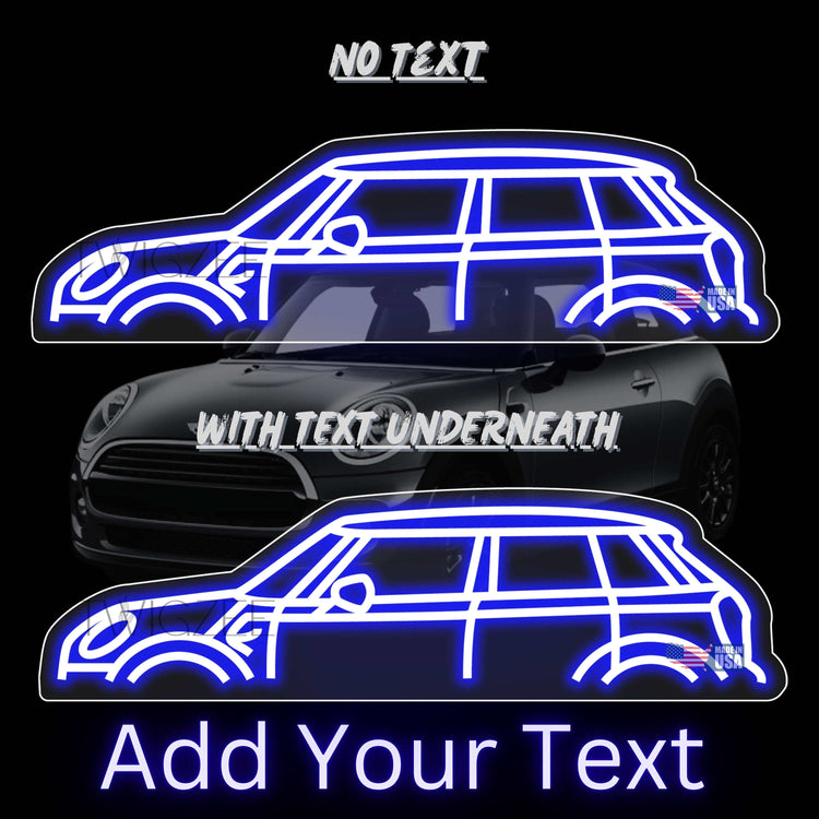 2018 Mini Cooper Classic Neon Silhouette Sign I Garage Neon I Mancave Neon I Race Car Neon I Gift for Auto Lovers I Car Enthusiast Gift