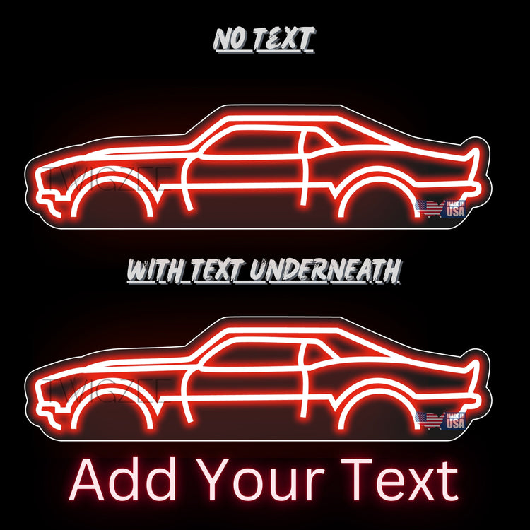 1968 Chevy Camaro Neon Silhouette Sign I Garage Neon I Mancave Neon I Race Car Neon I Gift for Auto Lovers I Car Enthusiast Gift I USA