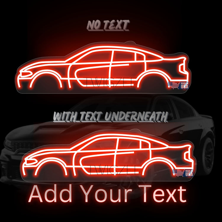 Car Neon Silhouette Sign I Garage Neon I Mancave Neon I Race Car Neon I Gift for Auto Lovers I Car Enthusiast's Perfect Present I USA