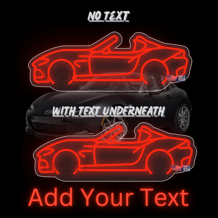 Mazda MX-5 RF Neon Silhouette Sign I Garage Neon I Mancave Neon I Race Car Neon I Gift for Auto Lovers I Car Enthusiast Gift