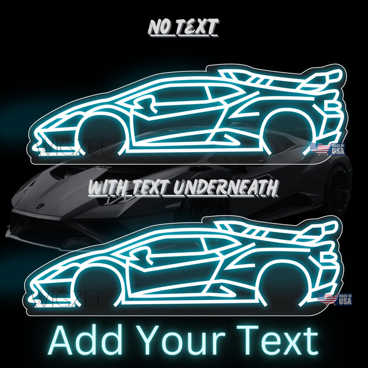 Lamborghini Huracan STO Neon Silhouette Sign I Garage Neon I Mancave Neon I Race Car Neon I Gift for Auto Lovers I Car Enthusiast