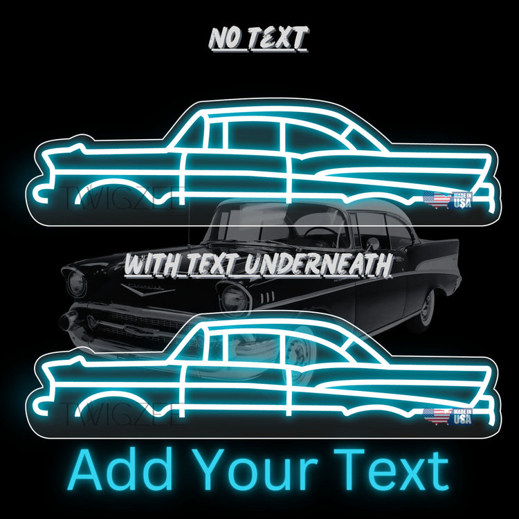 Chevrolet Bel Air 1957 Neon Silhouette Sign I Garage Neon I Mancave Neon I Race Car Neon I Gift for Auto Lovers I Car Enthusiast Gift