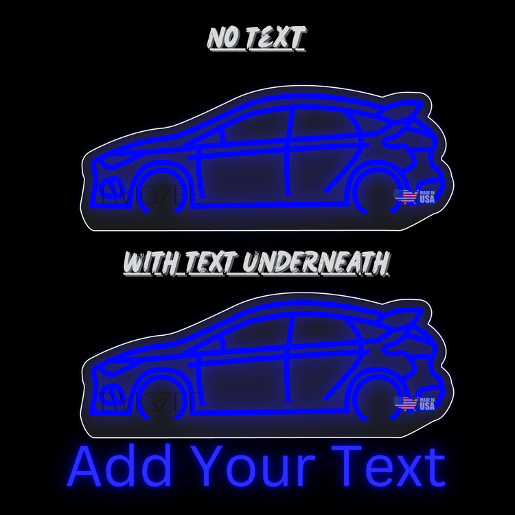 1Ford Focus RS Hatchback Neon Silhouette Sign I Garage Neon I Mancave Neon I Race Car Neon I Gift for Auto Lovers I Car Enthusiast Gift