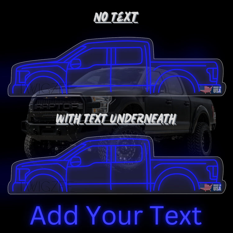 Ford F150 Raptor Neon Silhouette Sign I Garage Neon I Mancave Neon I Race Car Neon I Gift for Auto Lovers I Car Enthusiast
