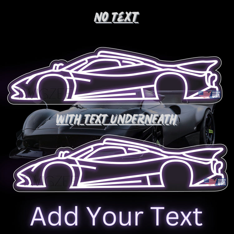Pagani Huayra R Neon Silhouette Sign I Garage Neon I Mancave Neon I Race Car Neon I Gift for Auto Lovers I Car Enthusiast