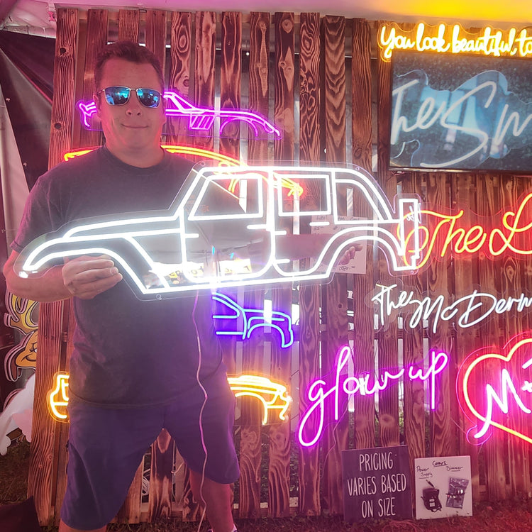 Truck Neon Silhouette Sign I  Garage Neon I  Mancave Neon I Race Car Neon I Gift for Auto Lovers I Car Enthusiast Gift  I 1978 Chevy Truck