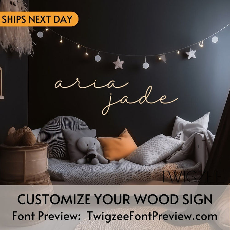 Aria Jade Wood Sign