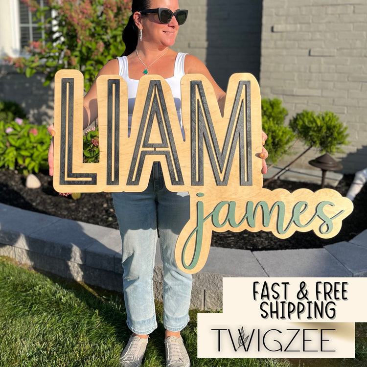 The Liam James Layered Sign