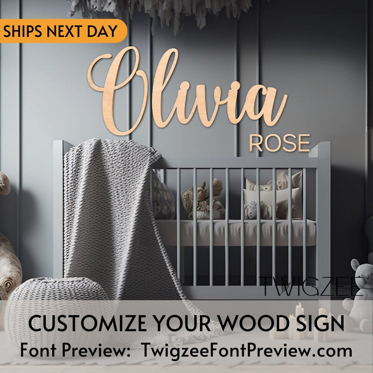 Olivia Rose Wood Sign